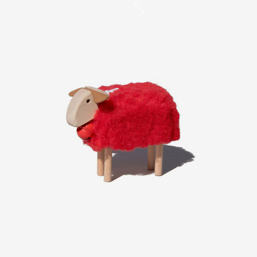 Hanns-Peter Krafft | Mini-mouton hêtre bois cloche rouge