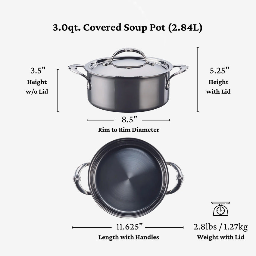 Hestan | NanoBond Covered Soup Pot -20cm/3 Qt