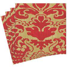 Caspari | Palazzo Red Napkin