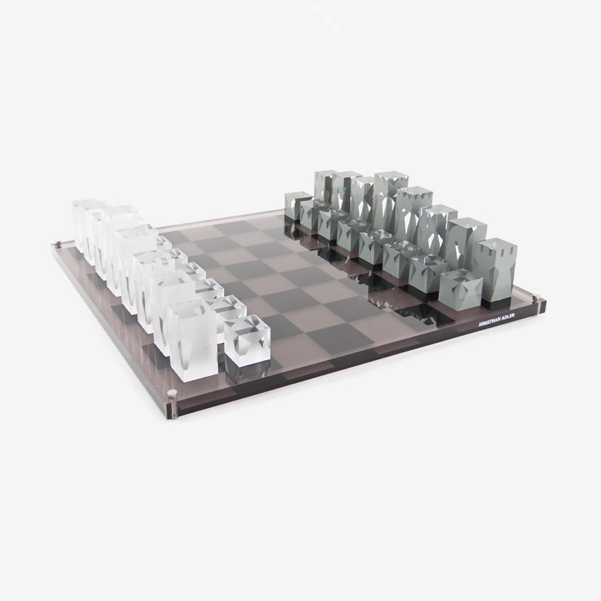 Jonathan Adler | Jeu d'échecs en acrylique noir