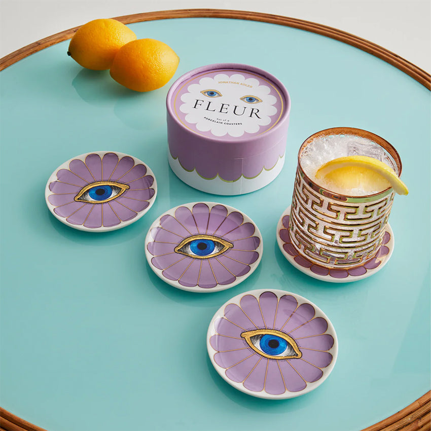 Jonathan Adler | Fleur Coasters Purple