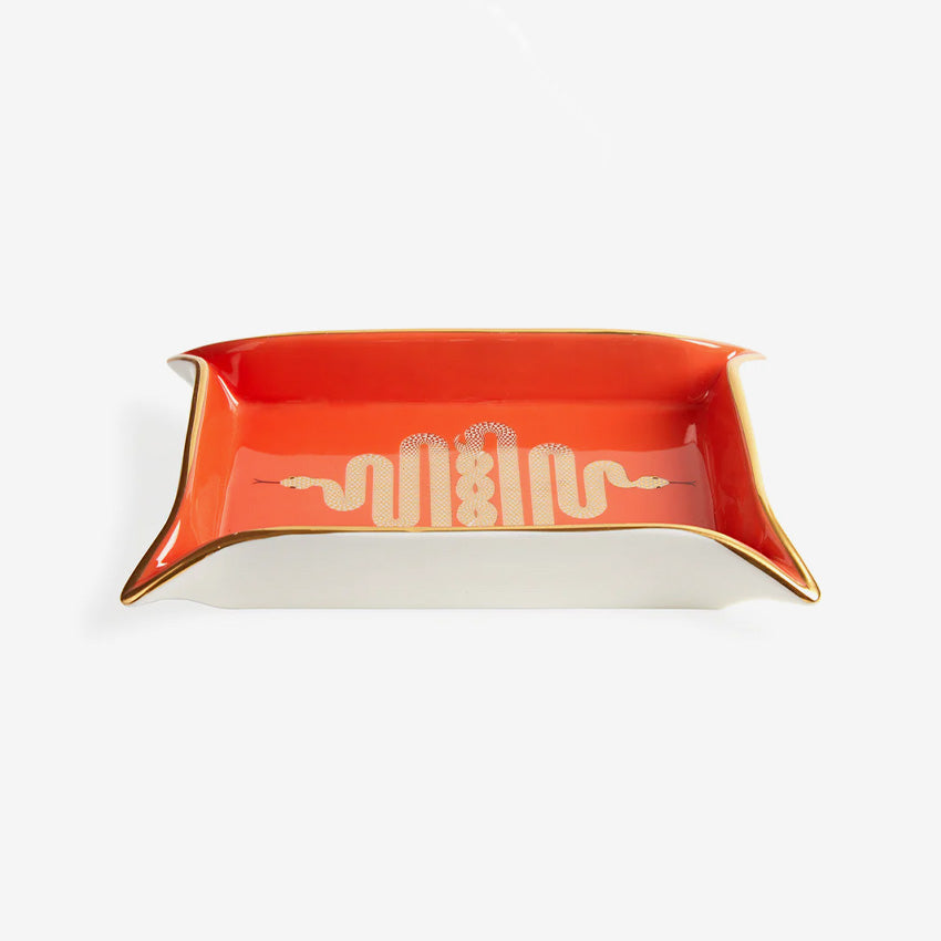 Jonathan Adler | Snake Valet Tray - Orange, Gold