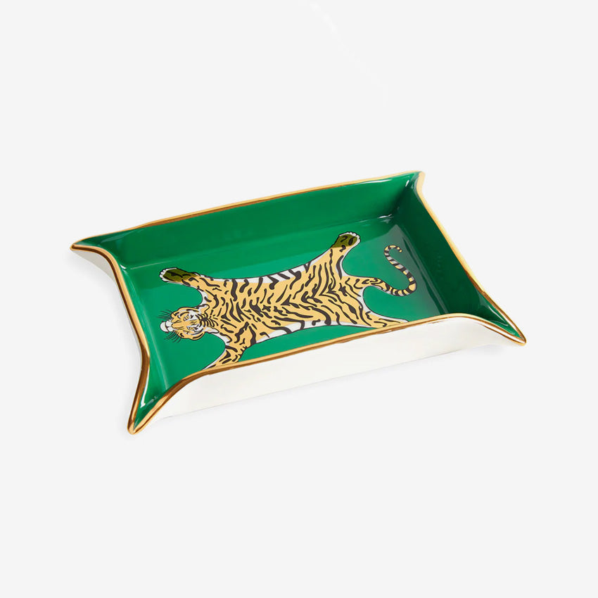 Jonathan Adler | Tiger Valet Tray - Green, Gold