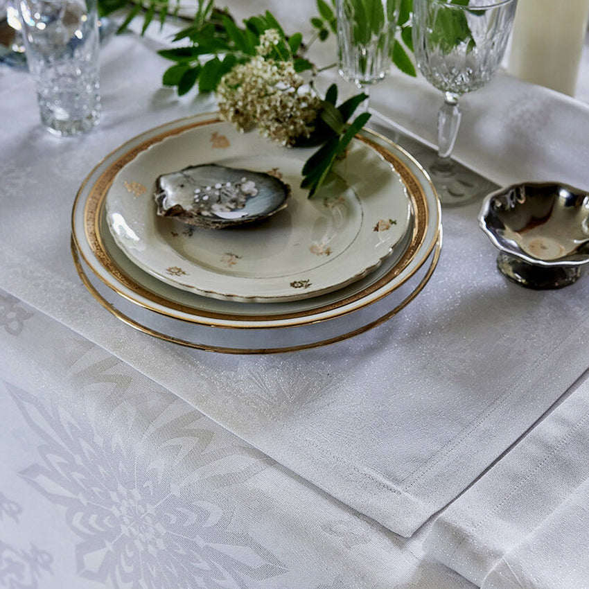 Le Jacquard Français | Set de Table Lumière d'Étoile - Blanc