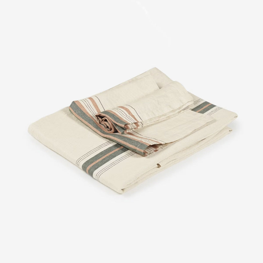Libeco | Gypsum Tablecloth Stripe