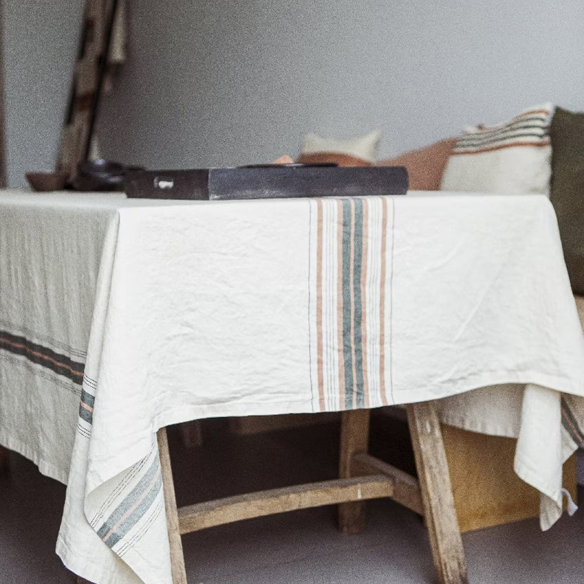 Libeco | Gypsum Tablecloth Stripe