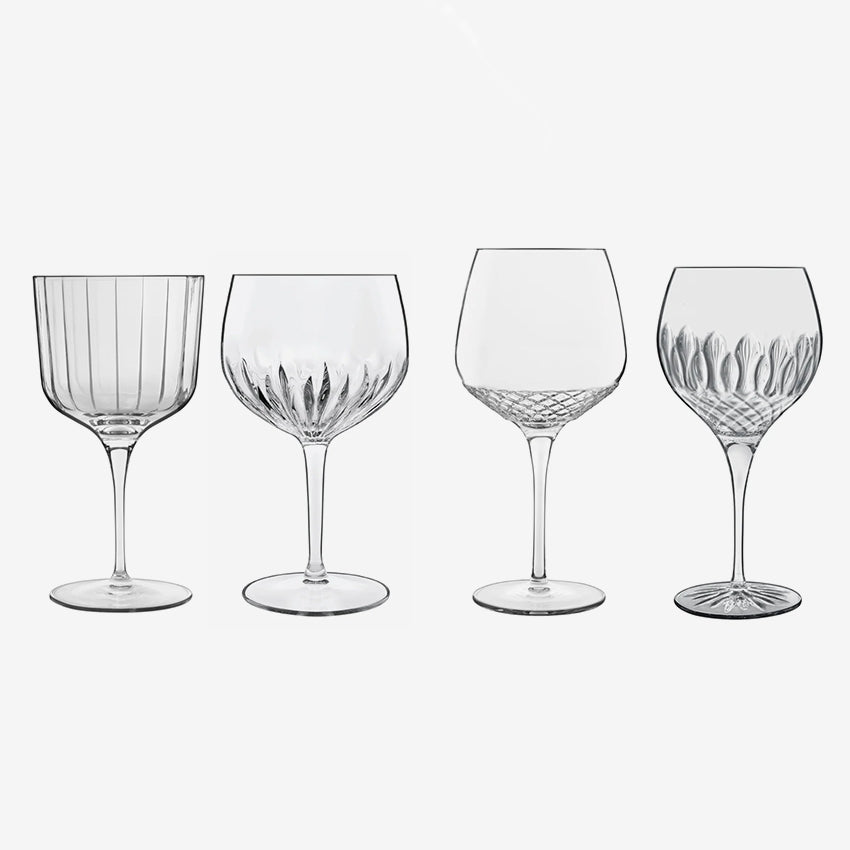 Luigi Bormioli | Verres à gin, verres à gin tonic, assortiment de verres - Ensemble de 4