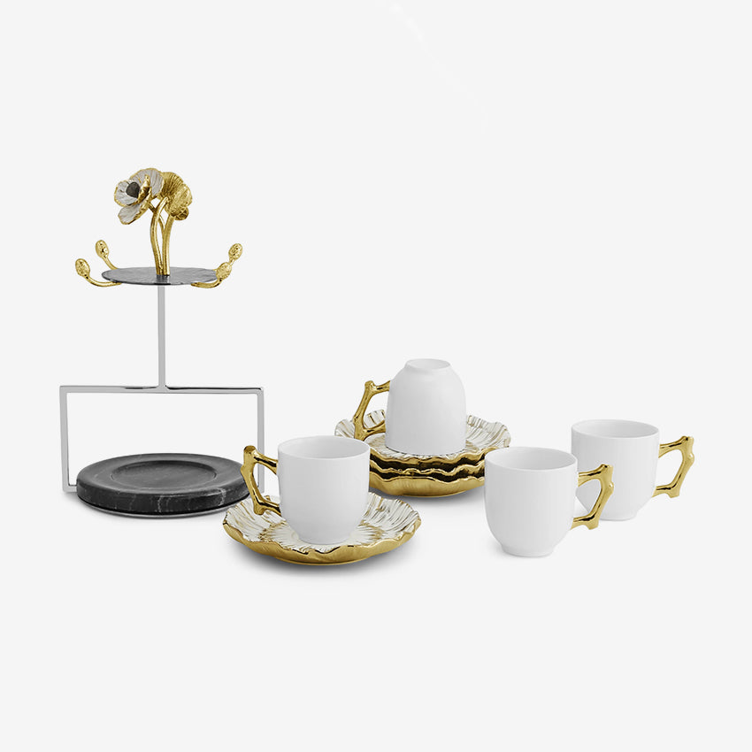 Michael Aram | Anemone Demitasse Set & Stand