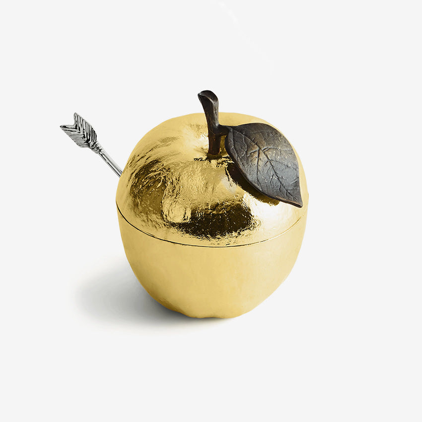 Michael Aram | Pot de miel aux pommes avec cuillère