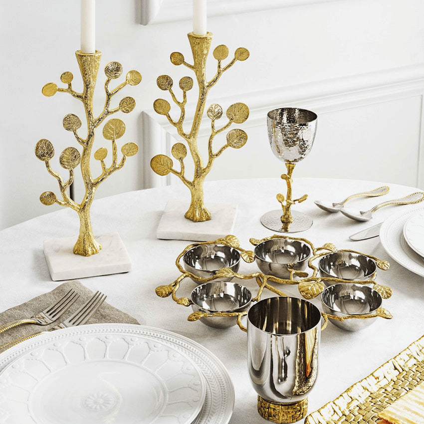 Michael Aram | Botanical Leaf Gold Seder Plate