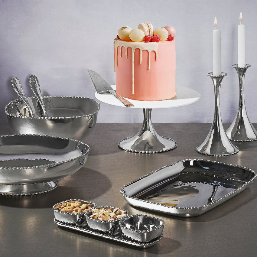 Michael Aram | Molten Triple Bowl Set With Tray