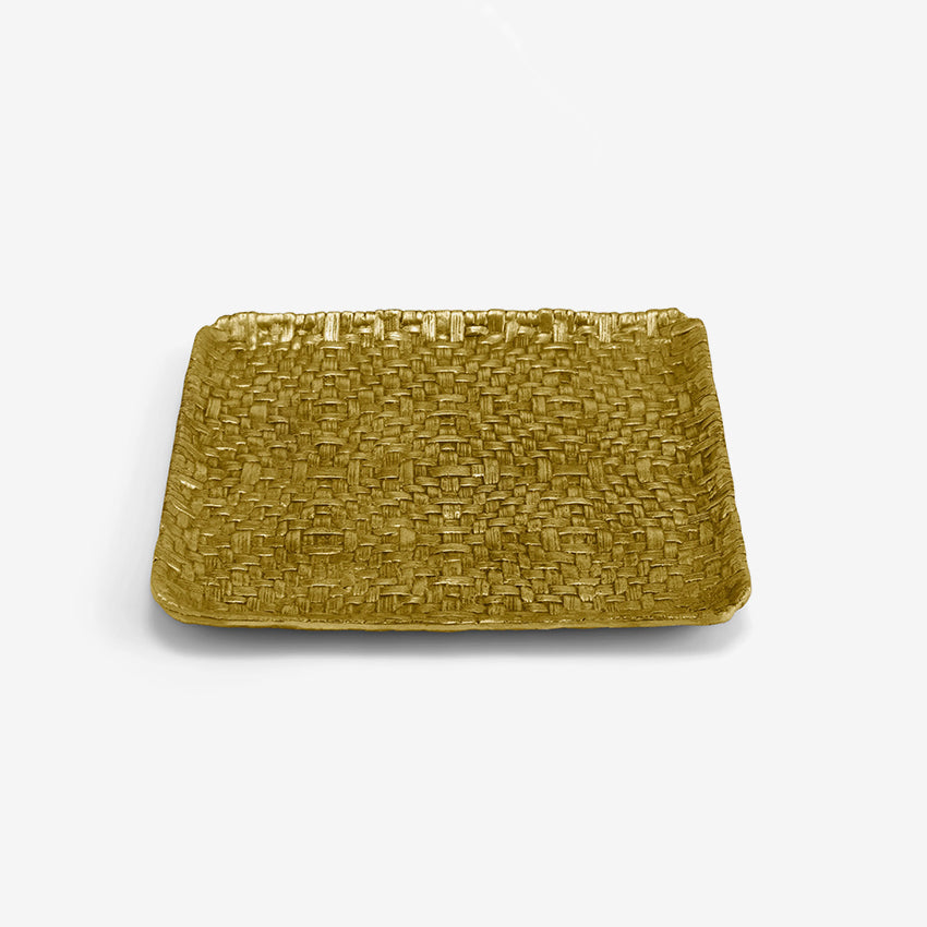 Michael Aram | Palm Square Plate Goldtone