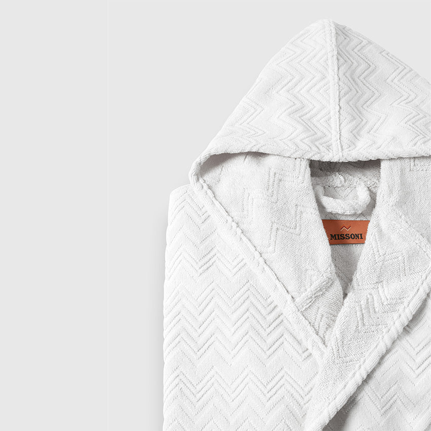 Missoni Home | Chalk Hooded Bathrobe