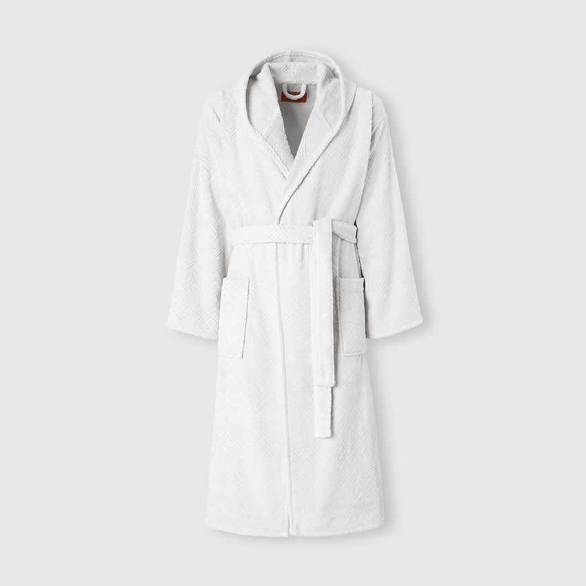 Missoni Home | Chalk Hooded Bathrobe