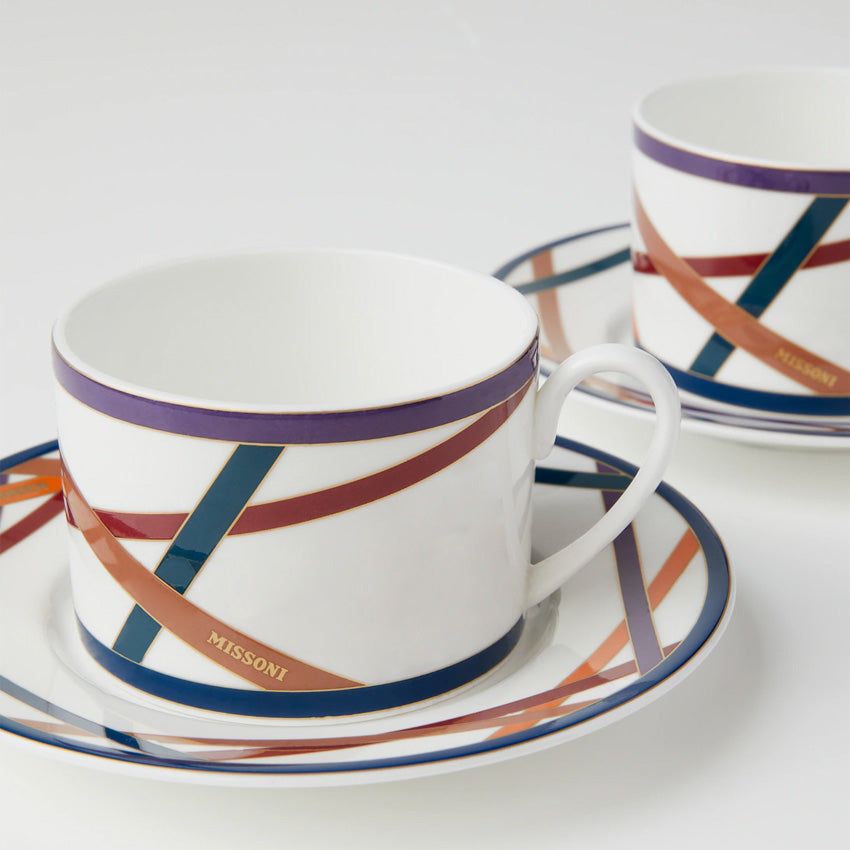 Missoni Home Dinnerware | Boîte de Luxe à Thé avec Soucoupe