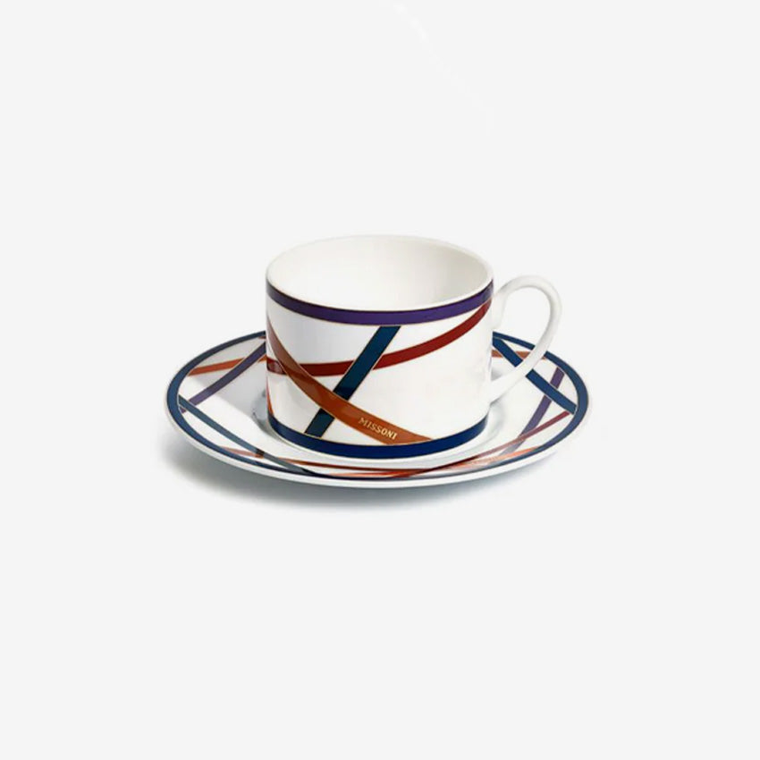 Missoni Home Dinnerware | Boîte de Luxe à Thé avec Soucoupe