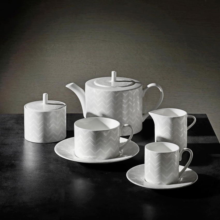Missoni Home Dinnerware | Zig Zag White Tea Pot-Coffee Pot