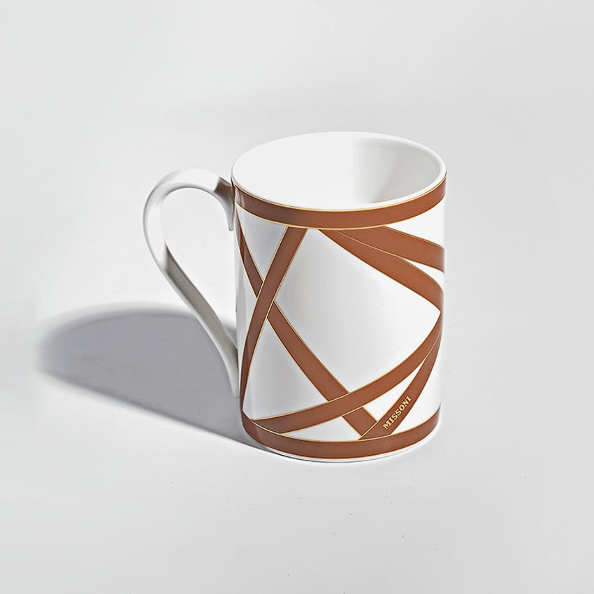 Missoni Home Dinnerware | Nastri Beige Luxury Box Mug