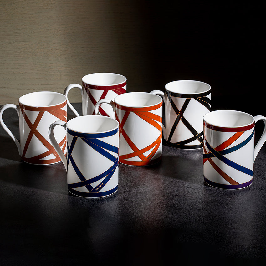 Missoni Home Dinnerware | Nastri Beige Luxury Box Mug