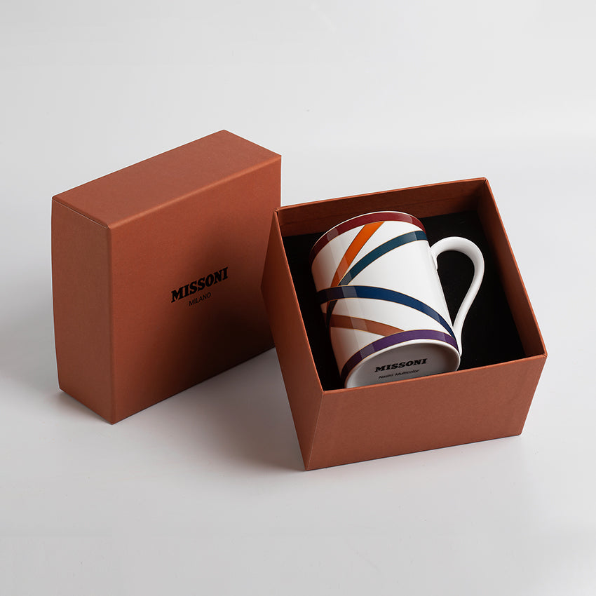 Missoni Home Dinnerware | Nastri Beige Luxury Box Mug