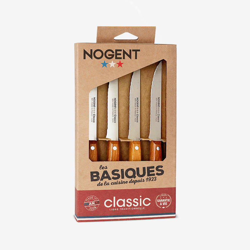 Nogent | Coffret bois classique Couteaux à steak x 4