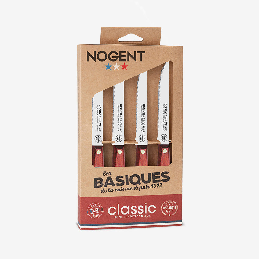 Nogent | Coffret bois classique Couteaux à steak x 4