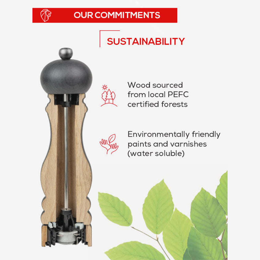 Peugeot | Moulin à sel Line en aluminium et hêtre