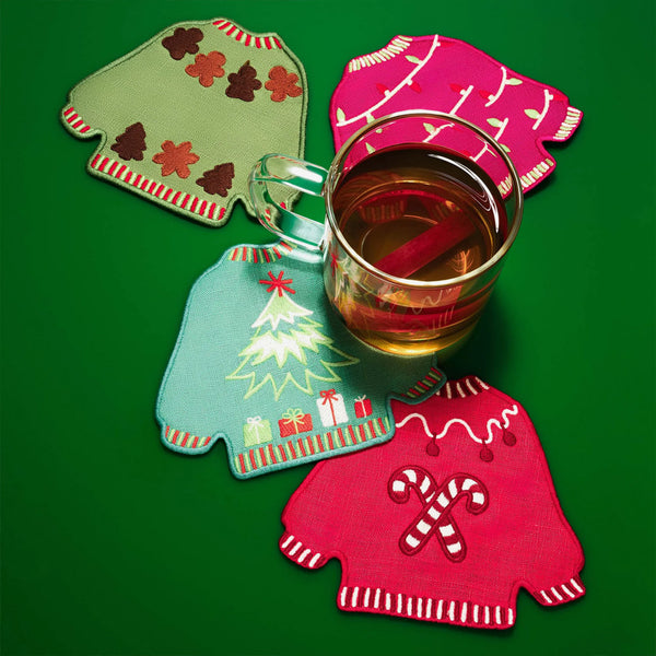 Piecework | Ugly Sweaters Cocktail Napkins - Set of 4