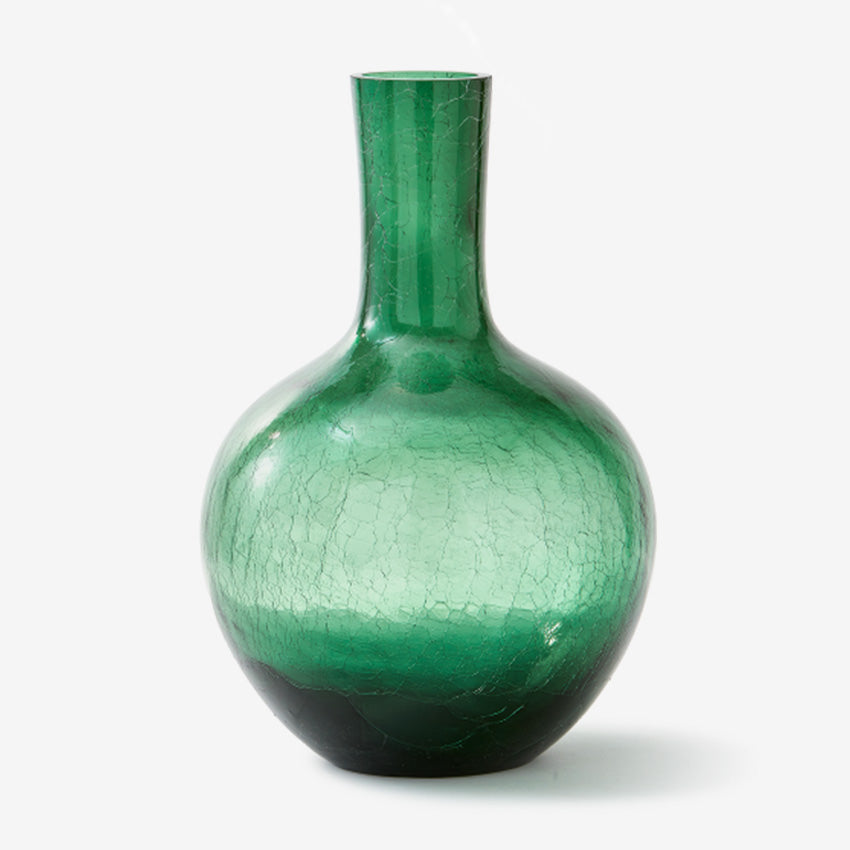 Polspotten | Crackled Glass Ball Body Vase