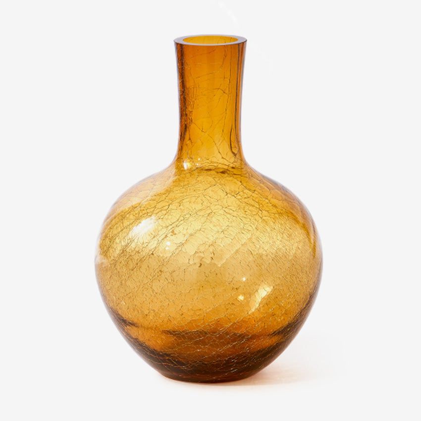 Polspotten | Crackled Glass Ball Body Vase