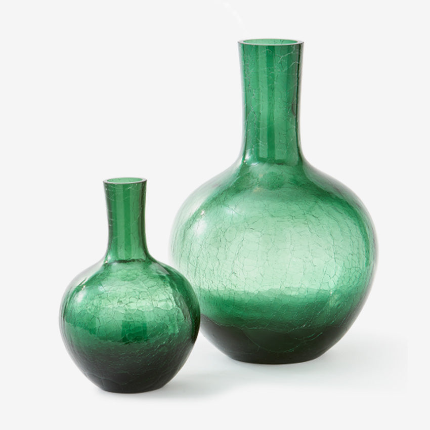 Polspotten | Vase à boule en verre craquelé