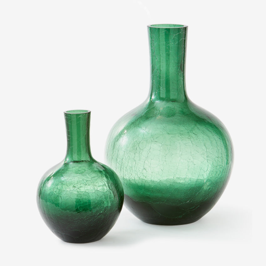 Polspotten | Crackled Glass Ball Body Vase