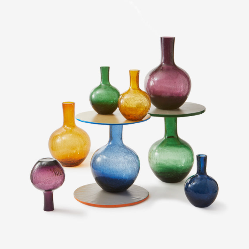 Polspotten | Crackled Glass Ball Body Vase