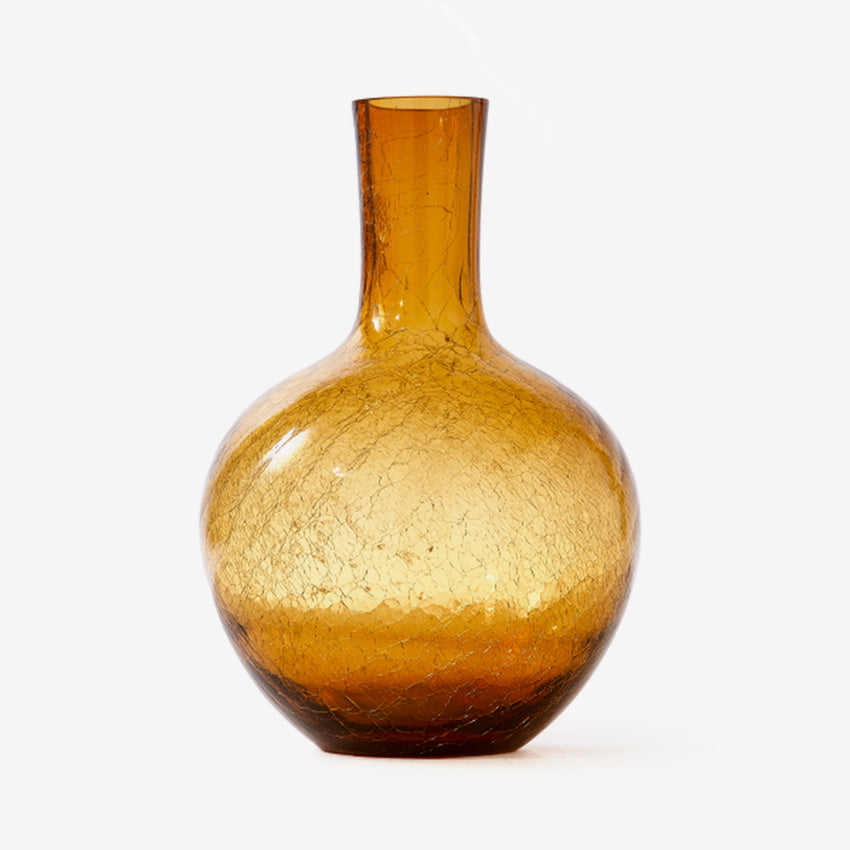 Polspotten | Vase à boule en verre craquelé
