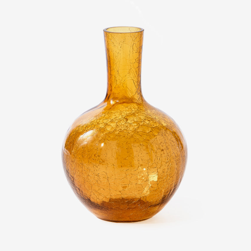 Polspotten | Crackled Glass Ball Body Vase