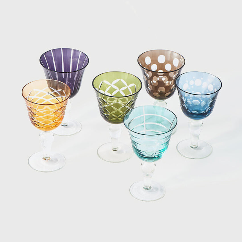 Polspotten | Cuttings Wine Glasses - Set of 6