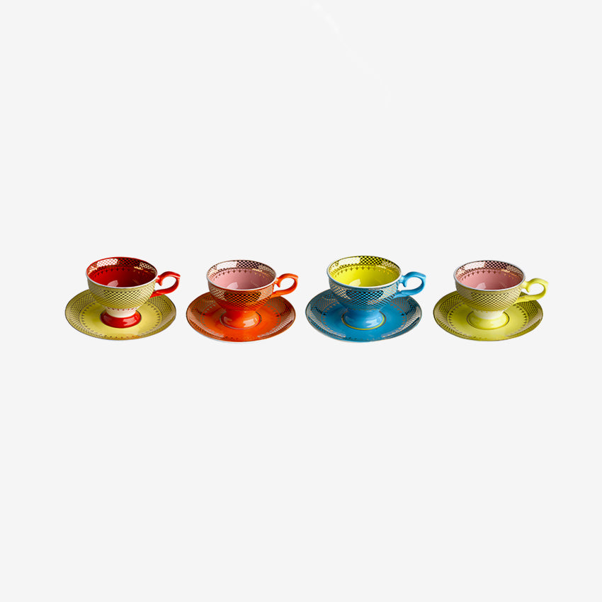 Polspotten | Grandma Expresso Cups Multi Colour (Set of 4)