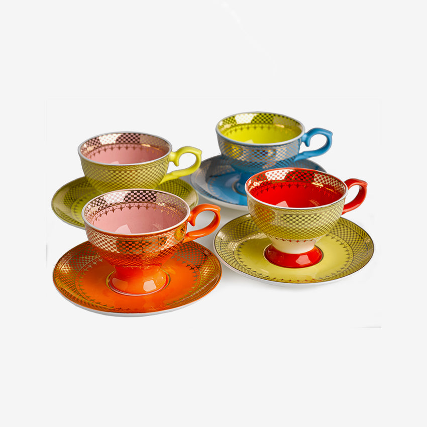 Polspotten | Grandma Expresso Cups Multi Colour (Set of 4)