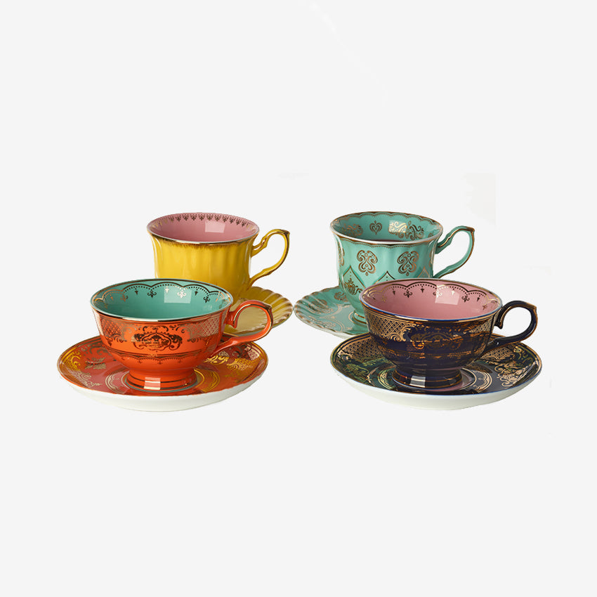Polspotten | Grandpa Teacups Multi Colour (Set of 4)