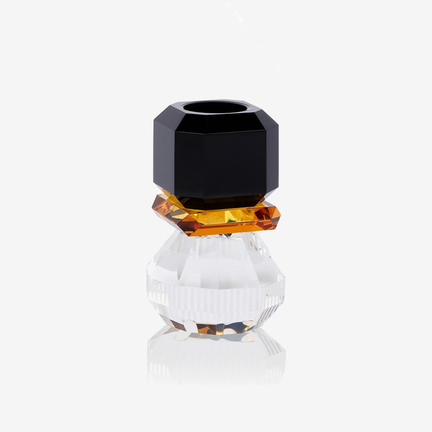 Reflections Copenhagen | Phoenix Tealight Holder - Black & Amber