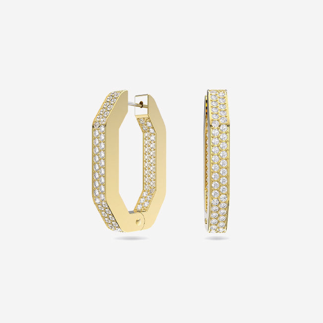 Swarovski | Dextera Octagon Shape Hoop Earrings