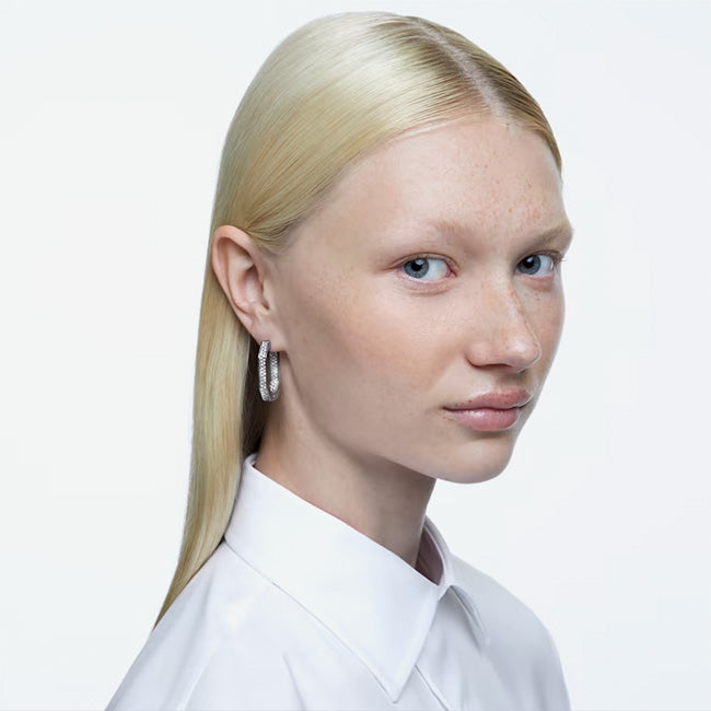 Swarovski | Dextera Octagon Shape Hoop Earrings