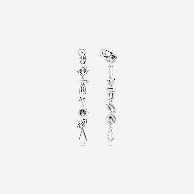Swarovski | Mesmera Asymmetrical Design Drop Earrings