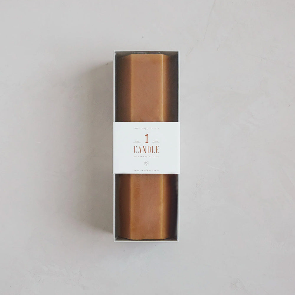 The Floral Society | Fancy Pillar Candle - Hexagon
