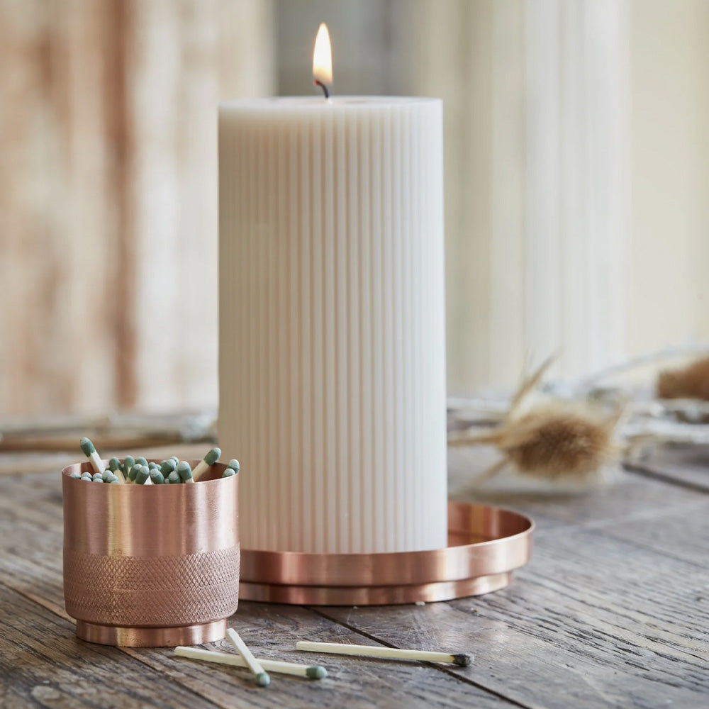 The Floral Society | Fancy Pillar Candle - Ribbed