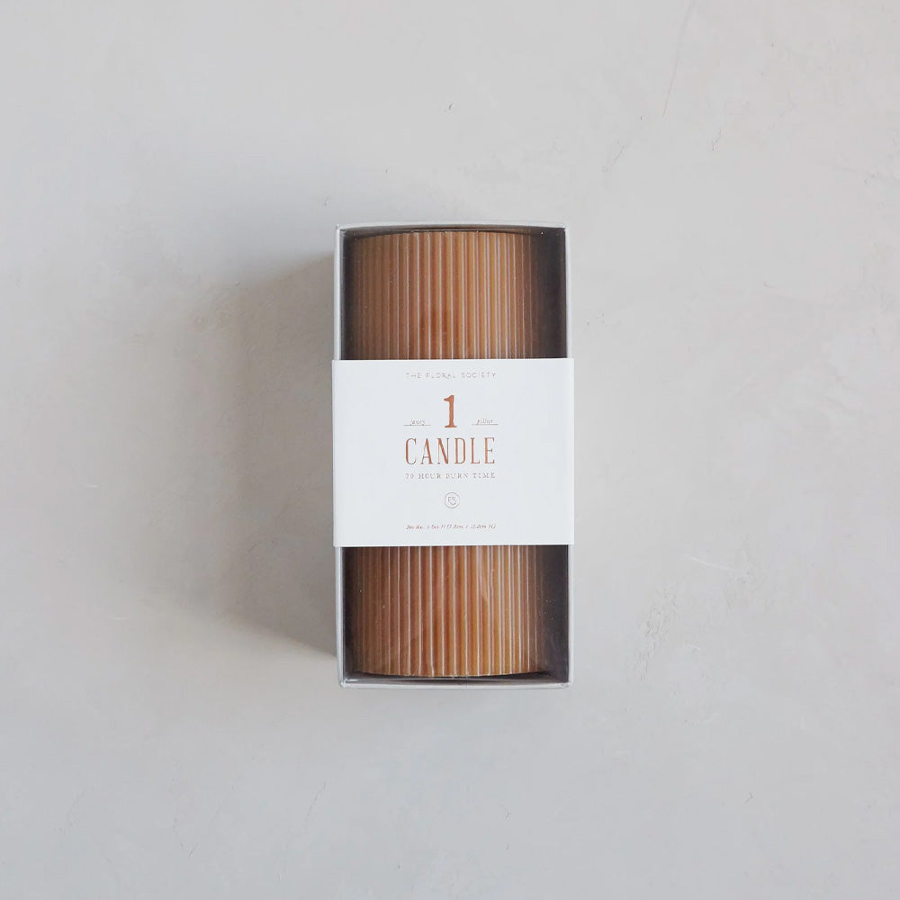 The Floral Society | Fancy Pillar Candle - Ribbed