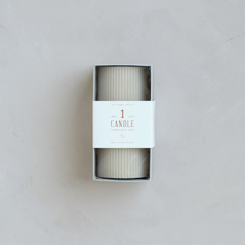 The Floral Society | Fancy Pillar Candle - Ribbed