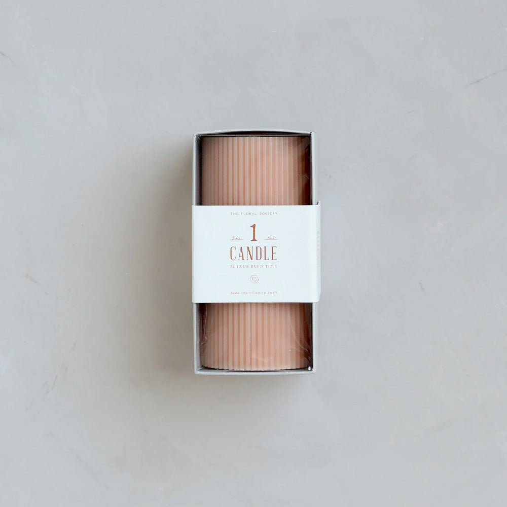 The Floral Society | Fancy Pillar Candle - Ribbed