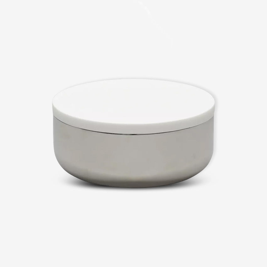 Tina Frey Design | Modern-Con't Bowl in Stainless Steel With Lid