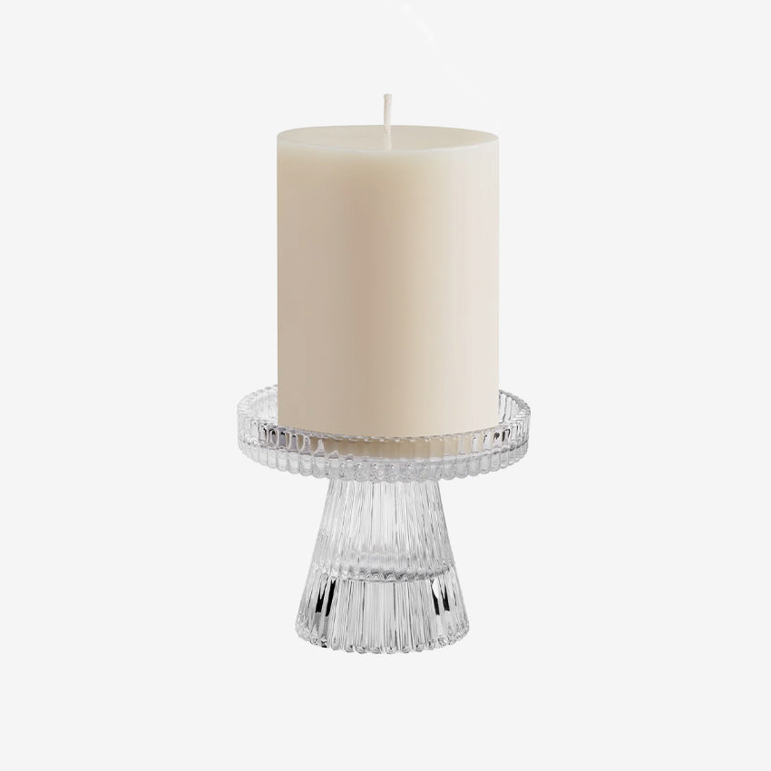 Torre & Tagus | Anya Faceted Glass Reversible Pillar/Tealight Candle Holder